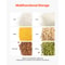 3Pack White Shelf Ingredient Bin With Scoop Sliding Lid Commercial Storage Bins For Dry Food Rice 7