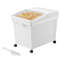 3Pack White Shelf Ingredient Bin With Scoop  Sliding Lid Commercial Storage Bins For Dry Food Rice  8