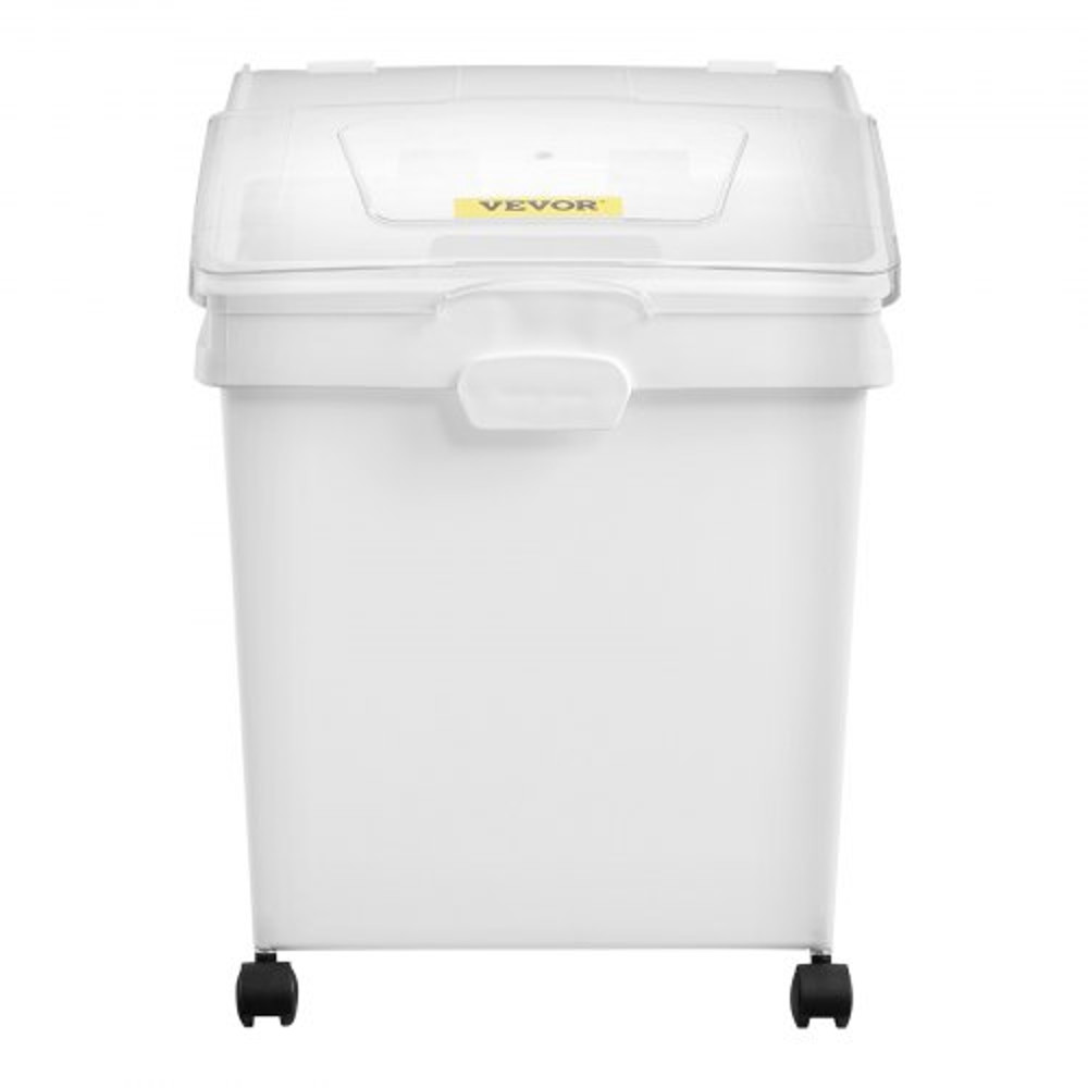3Pack White Shelf Ingredient Bin With Scoop  Sliding Lid Commercial Storage Bins For Dry Food Rice  9