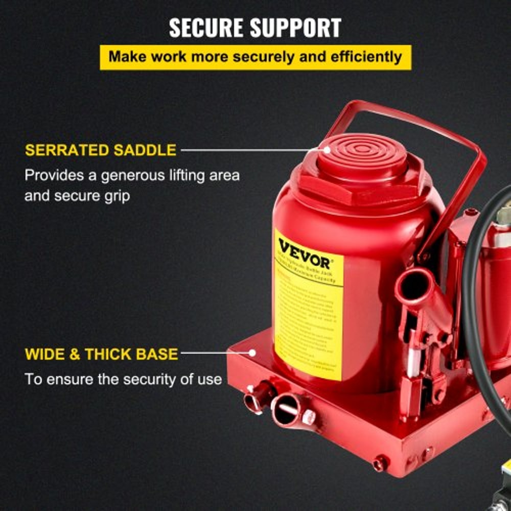 50 Ton Air Hydraulic Bottle Jack Heavy Duty 110200lbs Capacity For Auto Truck RV Repair 5