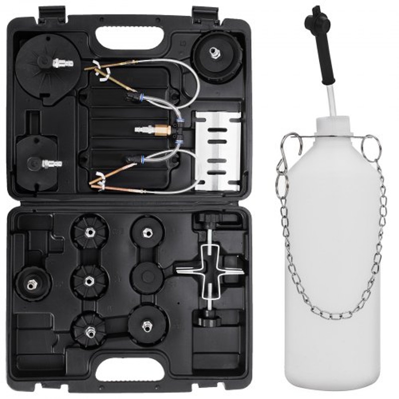 Pneumatic Air Pressure Bleeder Tool Kit, Professional Brake Bleeding System for Garage Workshop Mechanics