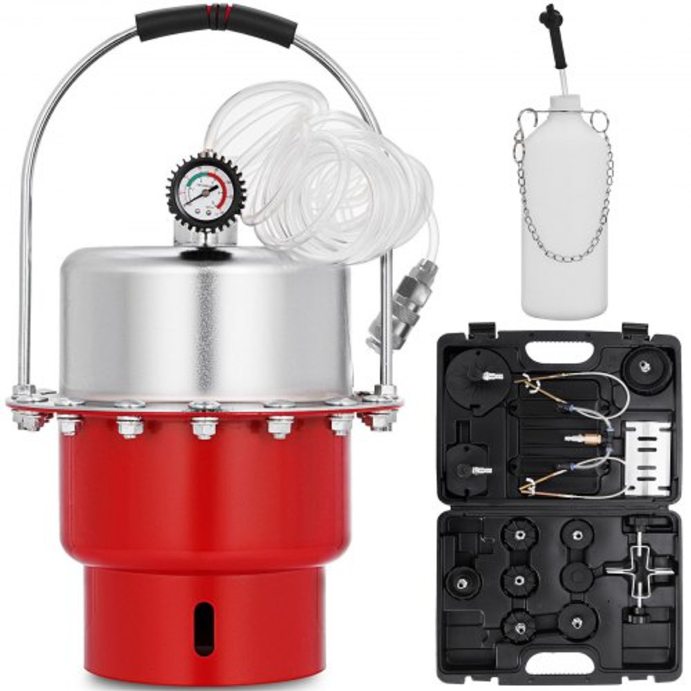 Pneumatic Air Pressure Bleeder Tool Kit, Professional Brake Bleeding System for Garage Workshop Mechanics