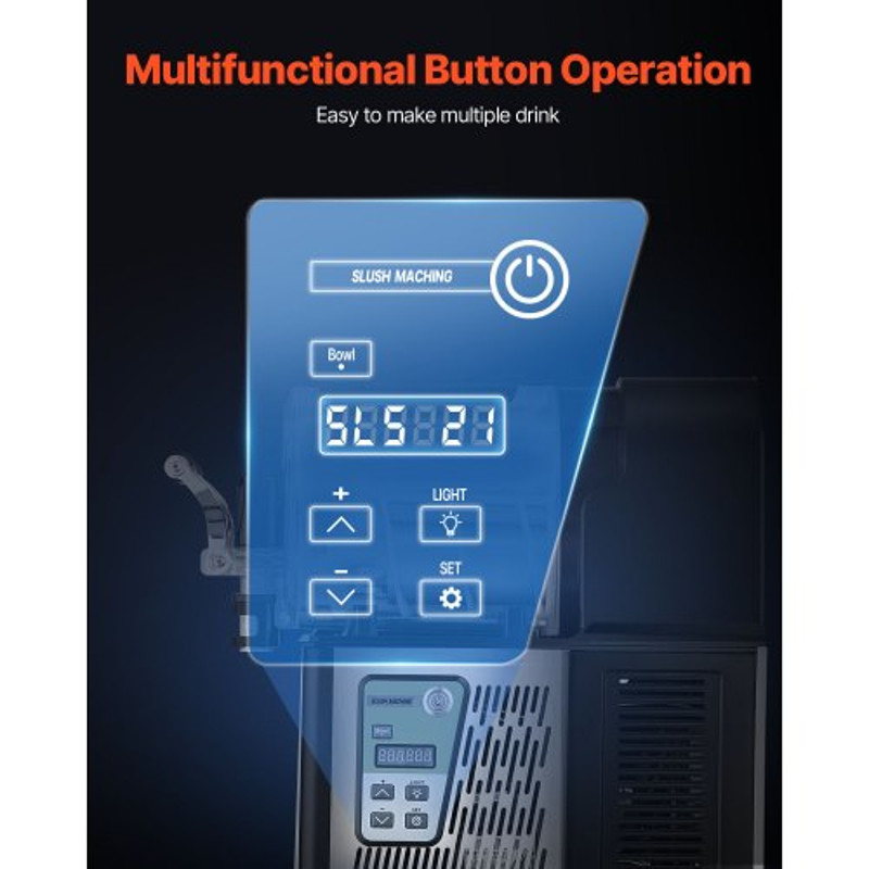 Commercial Slushy Machine Single Bowl Slush Drink Maker Frozen Drink Machine With Temperature Contr 4