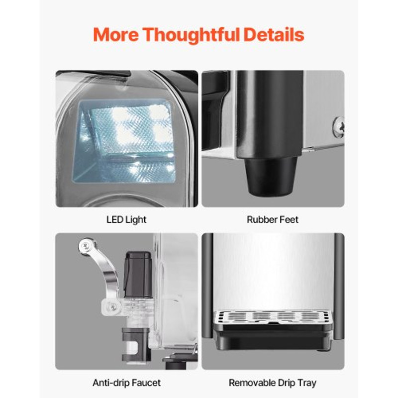 Commercial Slushy Machine Single Bowl Slush Drink Maker Frozen Drink Machine With Temperature Contr 6