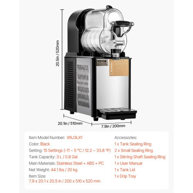 Commercial Slushy Machine Single Bowl Slush Drink Maker Frozen Drink Machine With Temperature Contr 7