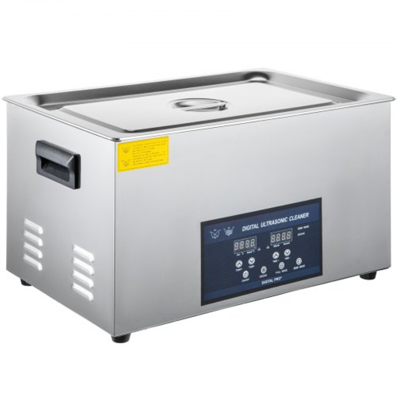 30L Professional Ultrasonic Parts Cleaner with Heater & Timer, Dual Frequency (28/40kHz) for Dental Instruments.