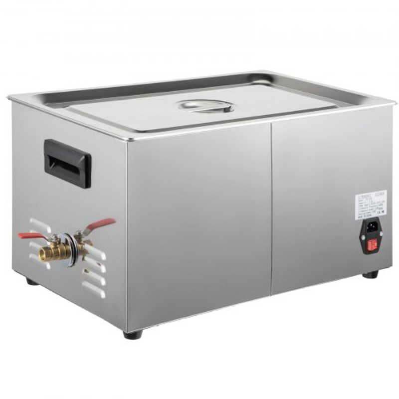 30L Professional Ultrasonic Parts Cleaner with Heater & Timer, Dual Frequency (28/40kHz) for Dental Instruments.