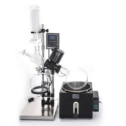5l rotary evaporator re-501, digital controller vacuum evaporator set with 0-90rpm & manual lifting