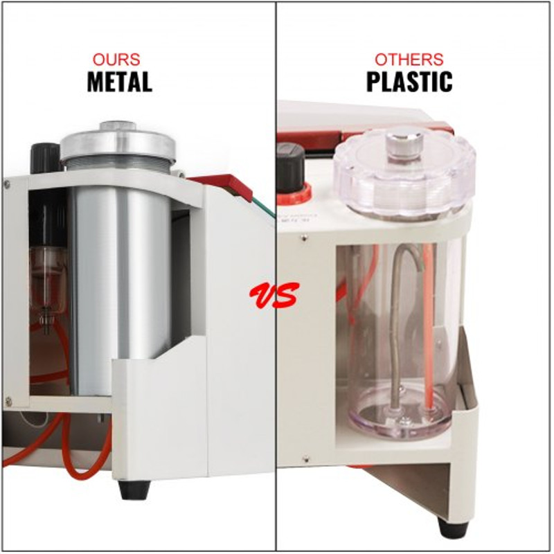 Dental Lab Sandblaster Machine, Twin Pen Blaster with 2 Tanks, LED Lighting & Foot Pedal Control