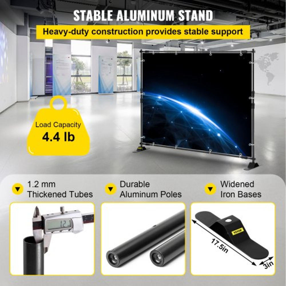 8x10ft Adjustable Height  Width Banner Stand Newest Step And Repeat Backdrop For Trade Shows  Photo 2