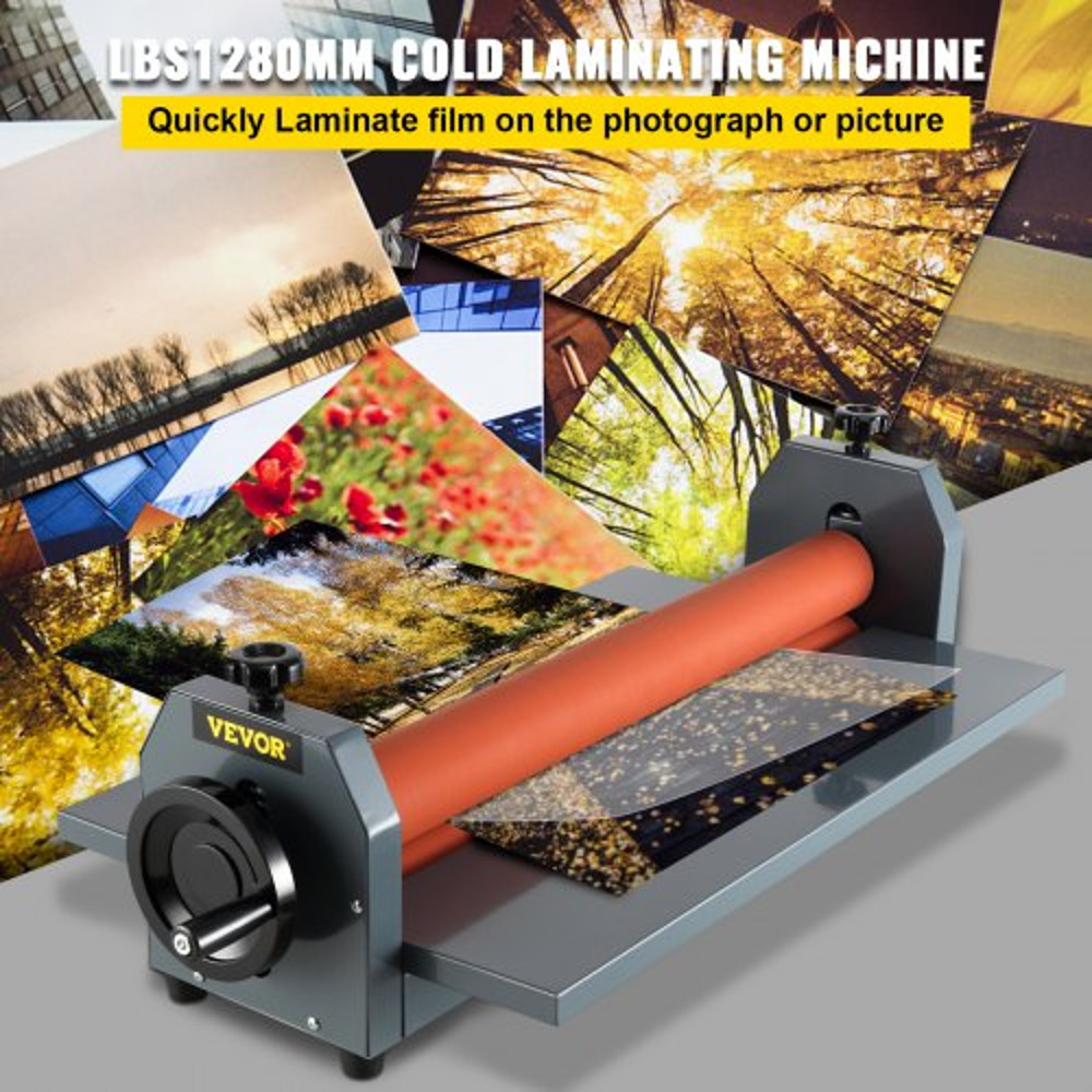 10mm Manual Vinyl Photo Film Cold Laminator Hand Crank Pressure Roll Laminator For Professional Mou 2