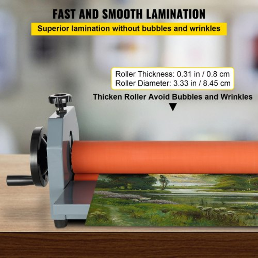 10mm Manual Vinyl Photo Film Cold Laminator Hand Crank Pressure Roll Laminator For Professional Mou 3