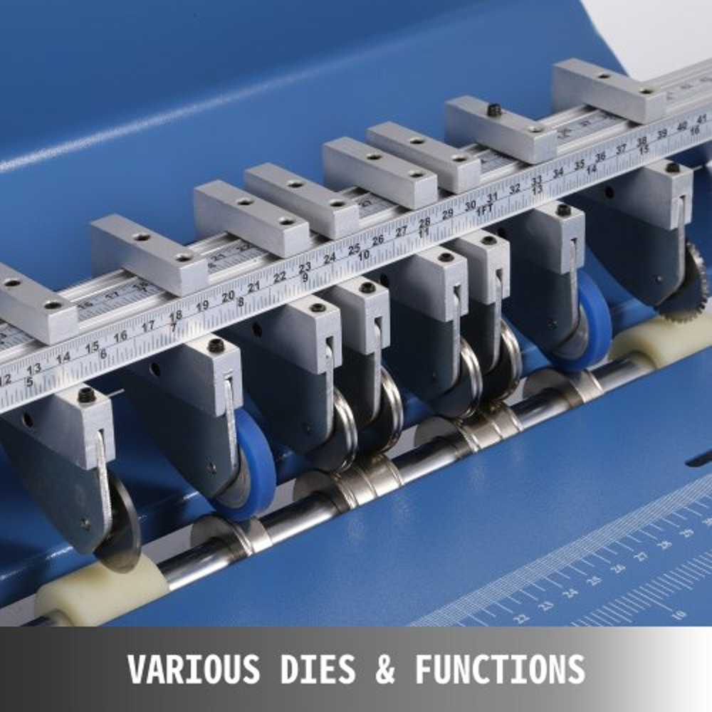 21 Inch Paper Creasing Scoring Machine, 3-in-1 Heavy Duty Metal Electric Perforator for Professional Use