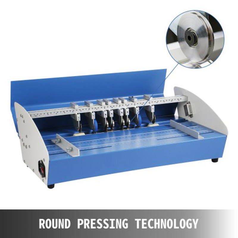 21 Inch Paper Creasing Scoring Machine, 3-in-1 Heavy Duty Metal Electric Perforator for Professional Use