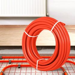 1/2" x 1000ft oxygen barrier pex pipe, evoh radiant heat floor heating tubing for plumbing – cold & hot water supply.