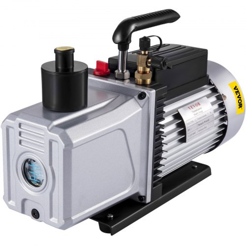 1HP Industrial Vacuum Pump 12CFM Rotary Vane Air Tool For AC Repair Auto Maintenance  Refrigerant E 1