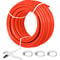 Oxygen Barrier Tube Coil EVOH PEX-B Pipe, Red Flexible PEX Tubing for Residential & Commercial Radiant Floor Heating