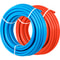 PEX Tubing Oxygen Barrier, Rolls of Red & Blue EVOH PEX-B Pipe for Radiant Floor Heating, Plumbing & Hydronic Systems