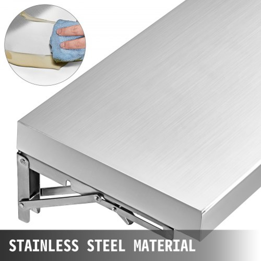 Concession Shelf With Stainless Steel Frame Folding Serving Shelf For Food Trailer Window Mobile Ki 3