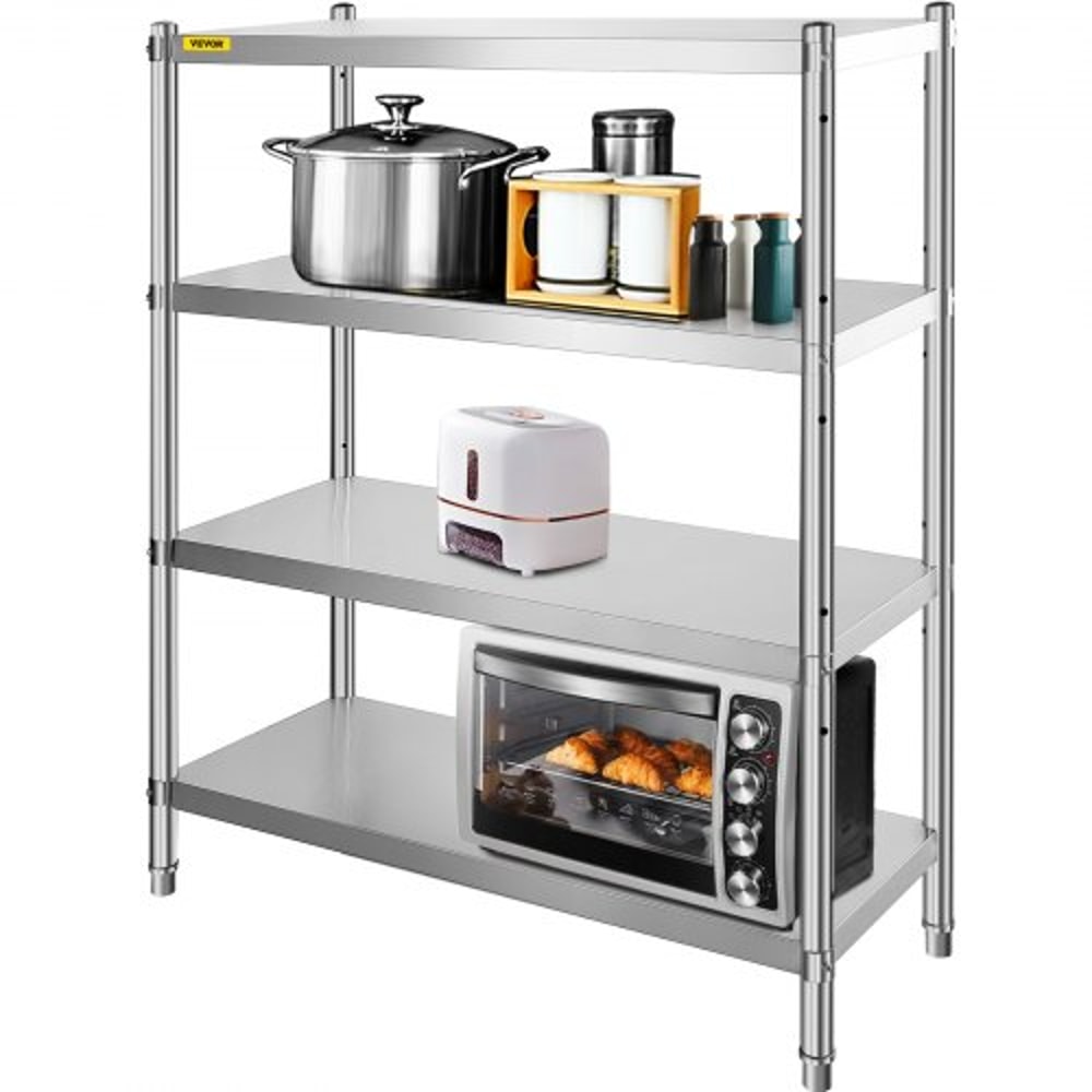 Heavy Duty Stainless Steel Shelving Adjustable Shelf Storage Unit For Kitchen Garage Commercial Off 0