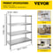 Heavy Duty Stainless Steel Shelving Adjustable Shelf Storage Unit For Kitchen Garage Commercial Off 7