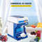 Electric Shaved Ice Machine, Commercial Ice Shaver & Snow Cone Maker Tabletop, Adjustable Ice Texture for Home