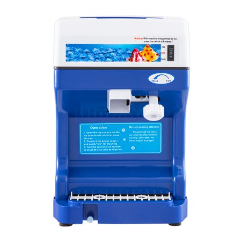 Electric Shaved Ice Machine, Commercial Ice Shaver & Snow Cone Maker Tabletop, Adjustable Ice Texture for Home