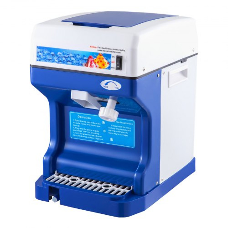 Electric Shaved Ice Machine, Commercial Ice Shaver & Snow Cone Maker Tabletop, Adjustable Ice Texture for Home