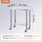 Stainless Steel Work Table With Wheels Heavy Duty Commercial Food Prep Worktable With Brake Adjust 7