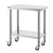 Stainless Steel Work Table With Wheels Heavy Duty Commercial Food Prep Worktable With Brake Adjust 8