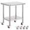 Heavy Duty Stainless Steel Work Table With Wheels Prep Table With Casters For Restaurant Catering O 0