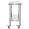Stainless Steel Work Table With Wheels Heavy Duty Commercial Food Prep Worktable With Brake Adjust 10