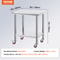 Heavy Duty Stainless Steel Work Table With Wheels Prep Table With Casters For Restaurant Catering O 7