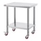 Heavy Duty Stainless Steel Work Table With Wheels Prep Table With Casters For Restaurant Catering O 8