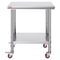 Heavy Duty Stainless Steel Work Table With Wheels Prep Table With Casters For Restaurant Catering O 9