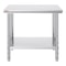 Heavy Duty Stainless Steel Prep Table High Capacity Commercial Workstation With Adjustable Shelves 9
