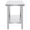 Heavy Duty Stainless Steel Prep Table High Capacity Commercial Workstation With Adjustable Shelves 10