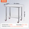 Stainless Steel Work Table With Wheels Heavy Duty Commercial Food Prep Worktable With Casters For R 7