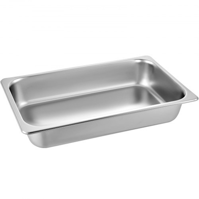 Steam Table Pans Full Size Deep Food Container AntiJam Stainless Steel Oven Tray Hotel Buffet Cater 9