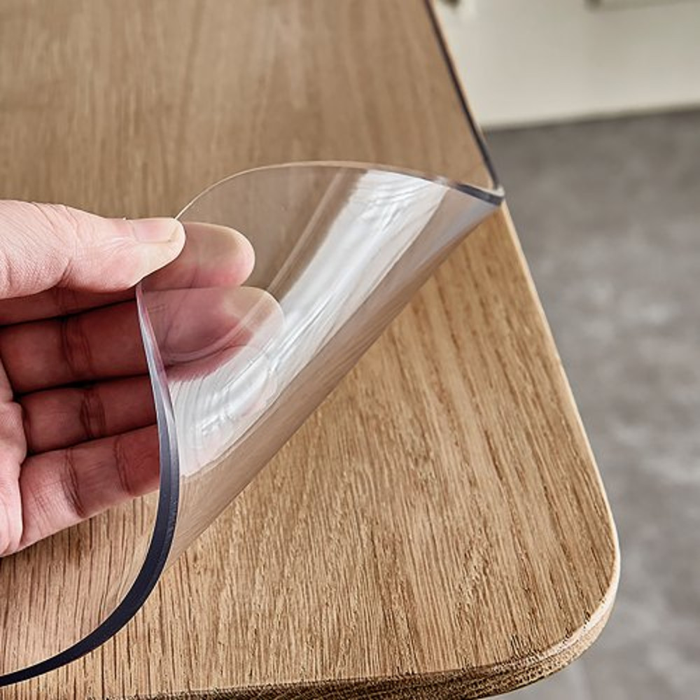 Clear Table Cover Protector Thick PVC Desk Pad For Dining Room Writing Desk Coffee Table Waterproof 1