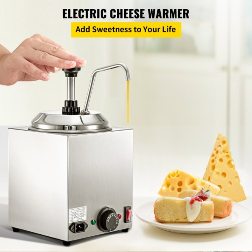 Stainless Steel Hot Cheese Dispenser 24QT Electric Nacho Cheese Warmer With Pump For Hot Fudge Cara 2