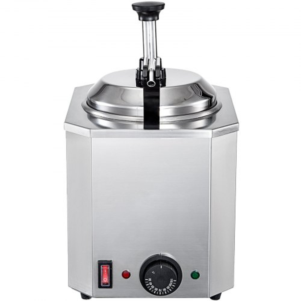 Stainless Steel Hot Fudge Warmer With Pump 650W Cheese Dispenser With 30110C Temp Adjustable 8