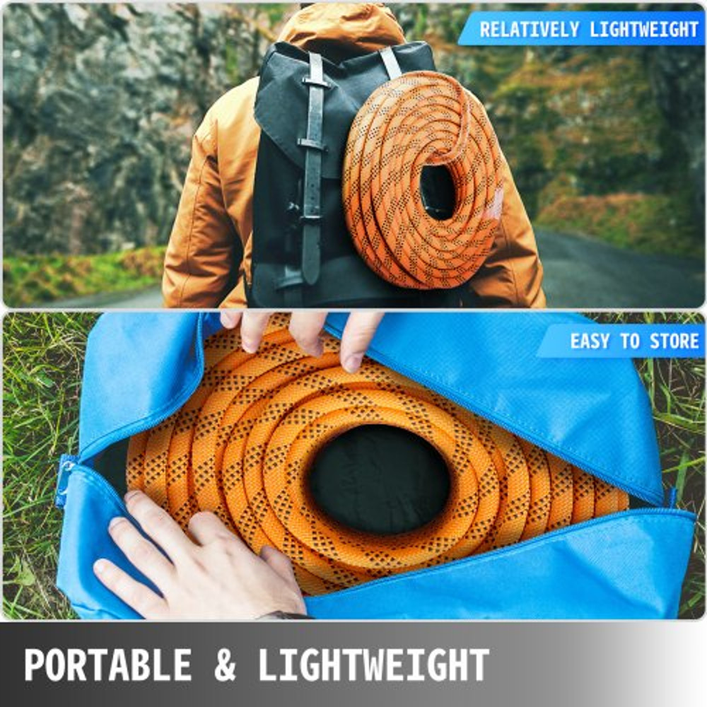 7/16" Double Braid Polyester Rope, 200FT High-Strength Sailing Rope for Arborist, Gardening