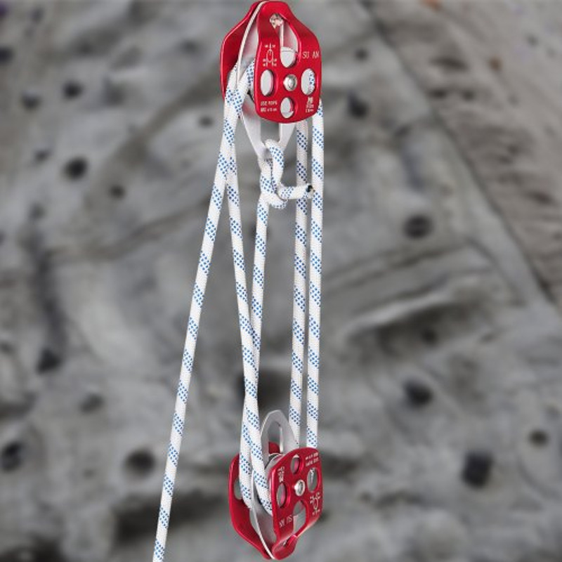 Professional Stainless Twin Sheave Block 66007705LBS Capacity Double Pulley Rigging For Climbing  R 1