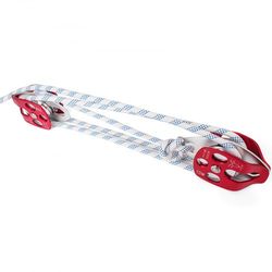 professional stainless twin sheave block, 6600-7705lbs capacity, double pulley rigging for climbing & rescue