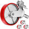 4-Pack Heavy-Duty Locking Stem Casters with Brake, 4400LB Capacity Polyurethane Wheels for Scaffold, Shelves
