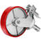 4-Pack Heavy-Duty Locking Stem Casters with Brake, 4400LB Capacity Polyurethane Wheels for Scaffold, Shelves
