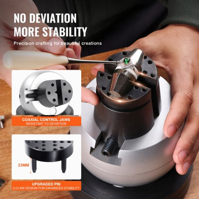 Standard Block Ball Vise For Jewelry Work 360 Rotatable Engraving Vise With 34 PCS Accessories For  4