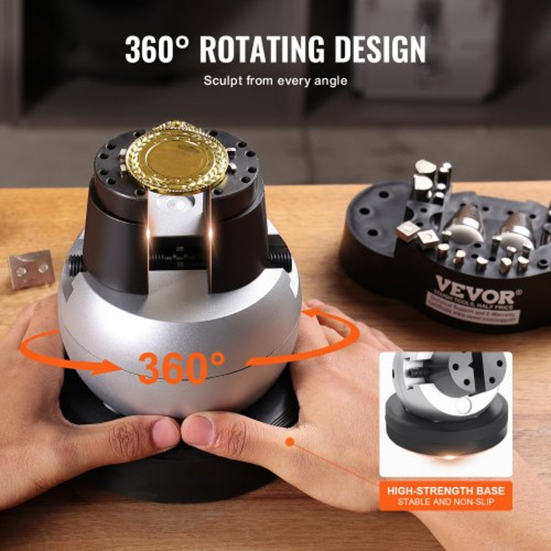 Standard Block Ball Vise For Jewelry Work 360 Rotatable Engraving Vise With 34 PCS Accessories For  5