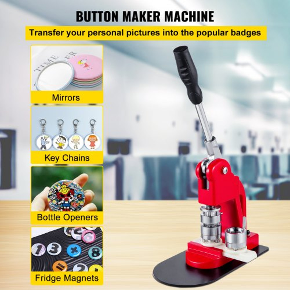 Deluxe 1 Button Badge Maker Complete 1000Piece Kit With Circle Cutter For DIY Pins Keychains  Promo 2